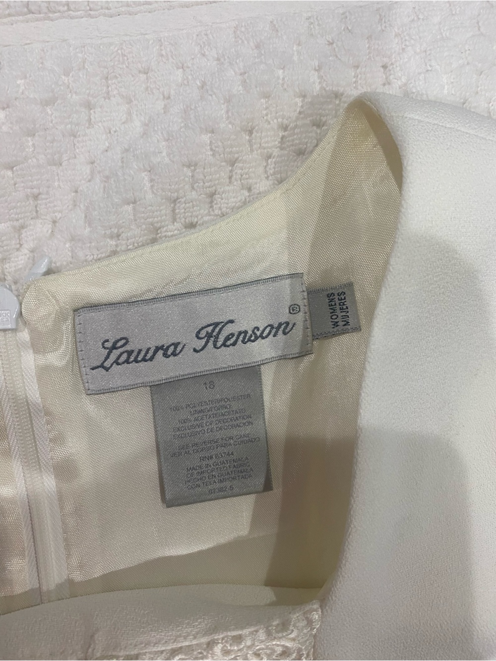 Ivory Satin-Trim Dress with Open Front Jacket Suit - Picture 3 of 16